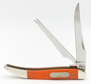 2005 Case XX Orange G10 Fishing Knife 1020094F