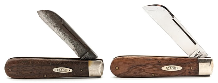 1971 & 72 Case XX Smooth Wood Electrician's Knives 11031SH