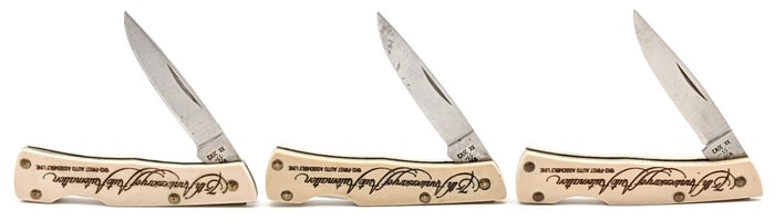 (3) 1987 Case XX 75th Anni Auto Automation Lockback Knives 41059