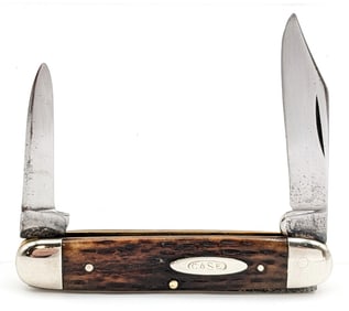 1920-40 Tested Case XX Jigged Green Bone Cigar Whittler