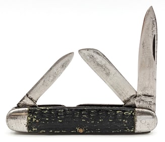 1920-40 Case XX Tested Rough Black Even End Jack Knife