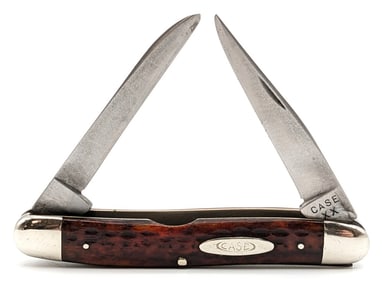 1940-64 Case XX Rare Hawbaker Jigged Bone Muskrat