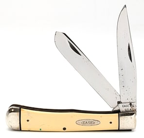 1970 Case XX Original Display Board Yellow Trapper Knife 3254