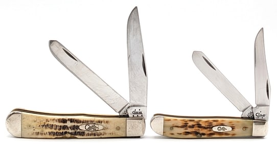 2005 & 17 Case XX Jigged Bone Trapper & Mini Trapper