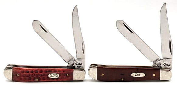 1996 & 2015 Case XX Red Bone Mini Trappers 6207