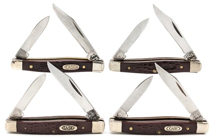 (4) Case XX Jigged Delrin Small Stockman's 6233