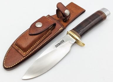Vtg Randall Model 11 Alaskan Skinner w/ Rough Back Sheath