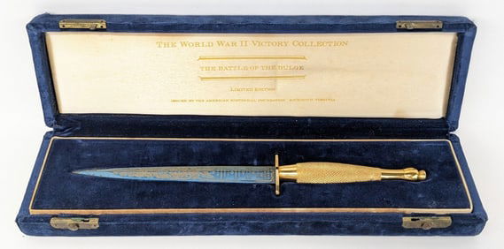 Ltd Wilkinson Sword WWII Collection Battle of the Bulge Commem. V42 Dagger w/ Case