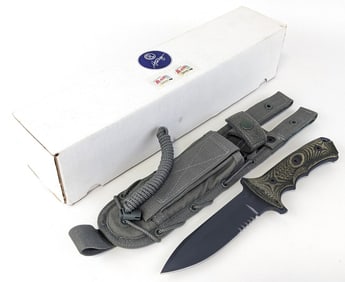 NIB Chris Reeve Harsey Green Beret Tactical Fighting Knife w/ Sheath