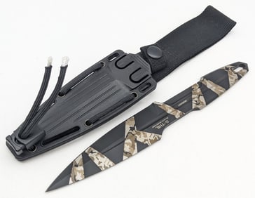 Extrema Ratio S-THIL Black Warfare Throwing Knife w/ Sheath