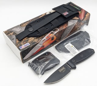 NIB ESEE Knives ESEE-3 Rowen Drop Point Fixed Blade Knife w/ Sheath