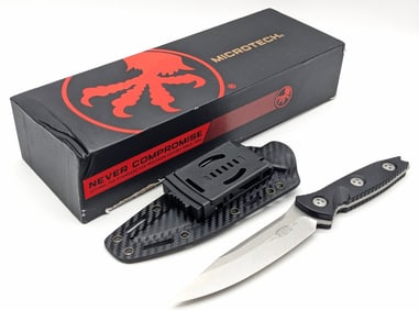 NIB 2024 Microtech Socom Alpha Fixed Blade Knife w/ Sheath