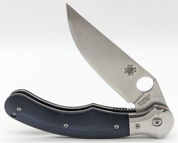 Spyderco Discontinued Blue G-10 Hungarian Folding Knife