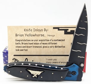 Ltd NIB Kershaw Brian Yellowhorse Leek Assisted Opening Folding Knife w/ COA