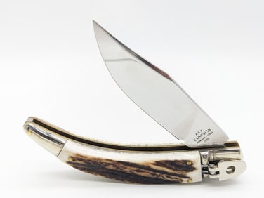 2018 AGA Campolin Diana Stag Lever Lock Switchblade Knife