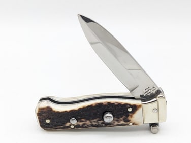 2018 AGA Campolin Piccolo Stag Switchblade Knife