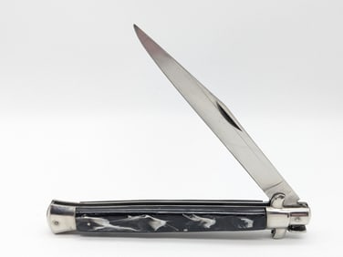 Large G.C. Co. Italy Stiletto Style Imitation Horn Folding Knife