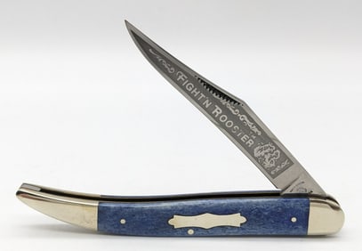 Frank Buster Fight'n Rooster Blue Bone Toothpick Knife