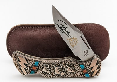 Ltd Custom David Yellowhorse Lockback Hunter
