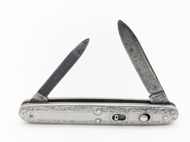 Schrade Walden Stamped Metal 2-Blade Switchblade Knife