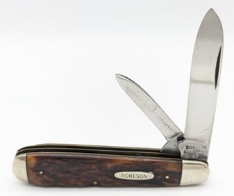 Antique Robeson Shur Edge Jig Bone Jack Knife 622730