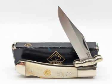 Puma Smooth Bone Medici Swing Guard Folding Knife 21 0563 w/ Box