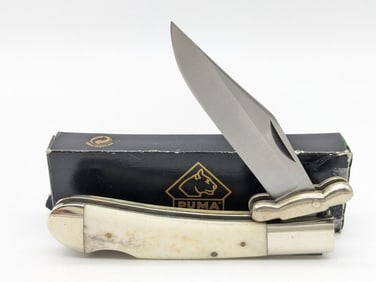 Puma Smooth Bone Medici Swing Guard Folding Knife 21 0563 w/ Box