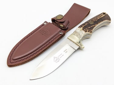 2014 Puma SGB Stag Coyote Fixed Blade Hunting Knife 6540040 w/ Sheath
