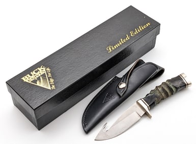 Ltd 2000 Buck 191BH Impala Buffalo Horn Zipper Skinner w/ Sheath & Box