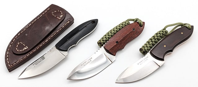 (3) Raymond C. Johnson Drop Point EDC Fixed Blade Knives