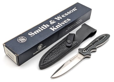 NIB Smith & Wesson SWMB Fixed Blade Boot Knife w/ Sheath