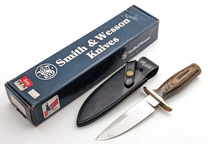 Vtg Smith & Wesson 6030 Survival Knife w/ Sheath & Box