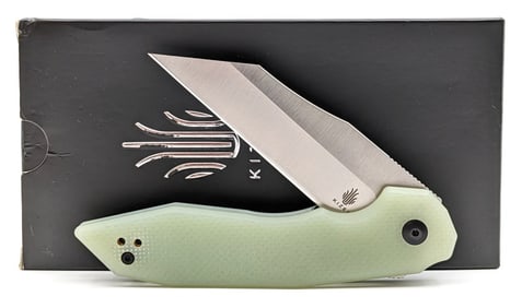 Kizer Porcupine Jade G-10 Wharncliffe Flipper Folding Knife