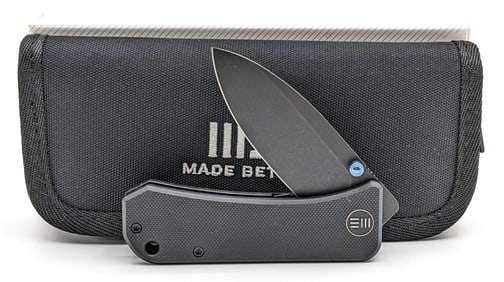 NIB WE Knife Co. Banter Black G-10 Linerlock Folding Knife w/ Case