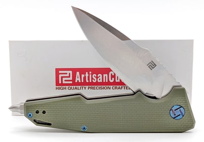NIB Artisan Cutlery Predator ATZ-1706P Flipper Folding Knife