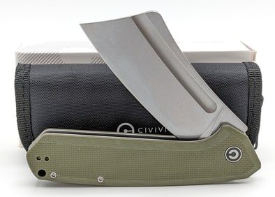 NIB Civivi Bullmastiff Chopper Flipper Folding Knife w/ Case