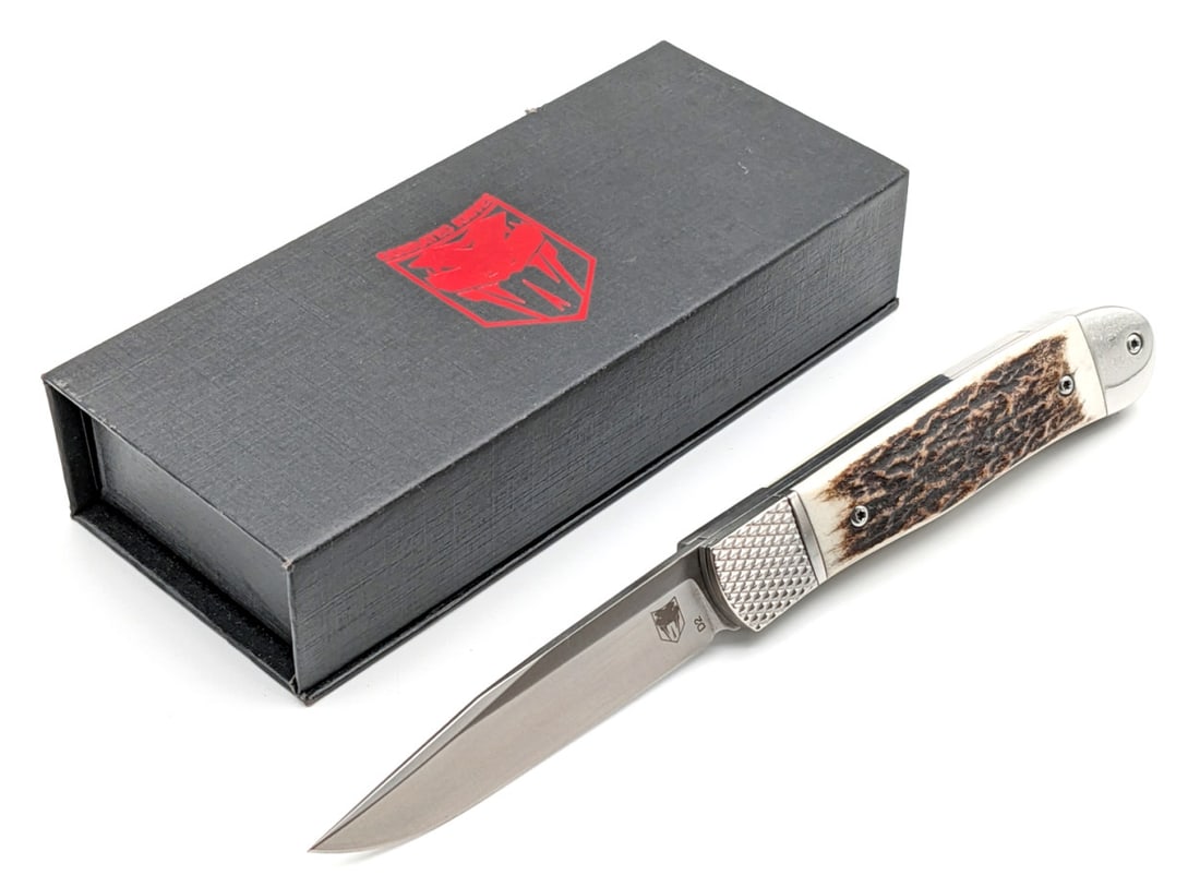 NIB CobraTec Stag Hidden Release Trapper Switchblade (1 of 6)