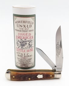 Great Eastern Cutlery Antique Yellow Bone Dogleg Jack Knife 488224 w/ Tube