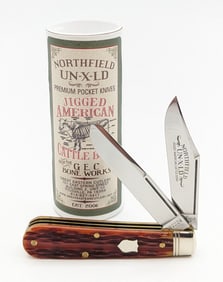 Great Eastern Cutlery Indian Paintbrush Worm Groove Jig Bone Jack Knife 391224 w/ Tube