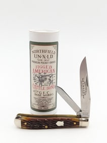 Great Eastern Cutlery Antique Yellow Bone Dogleg Jack Knife 488224 w/ Tube