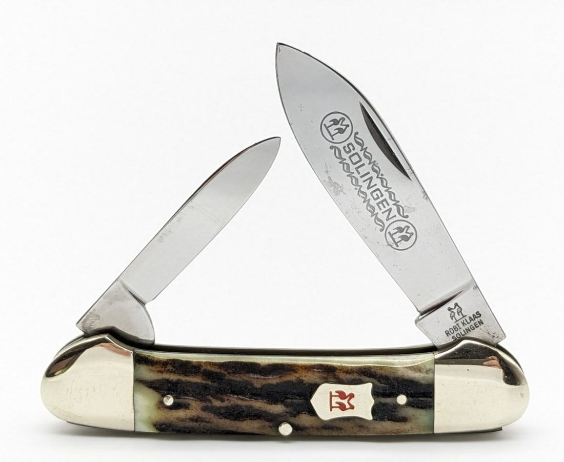 Robert Klaas Kissing Crane Stag Canoe Knife XXIV 2625 (1 of 4)