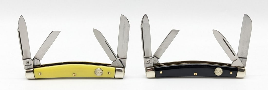 (2) Robert Klaas Kissing Crane Synth Yellow & Black Congress Knives (1 of 6)