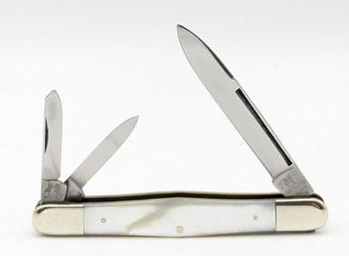Robert Klaas Kissing Crane Mother of Pearl 3-Blade Whittler