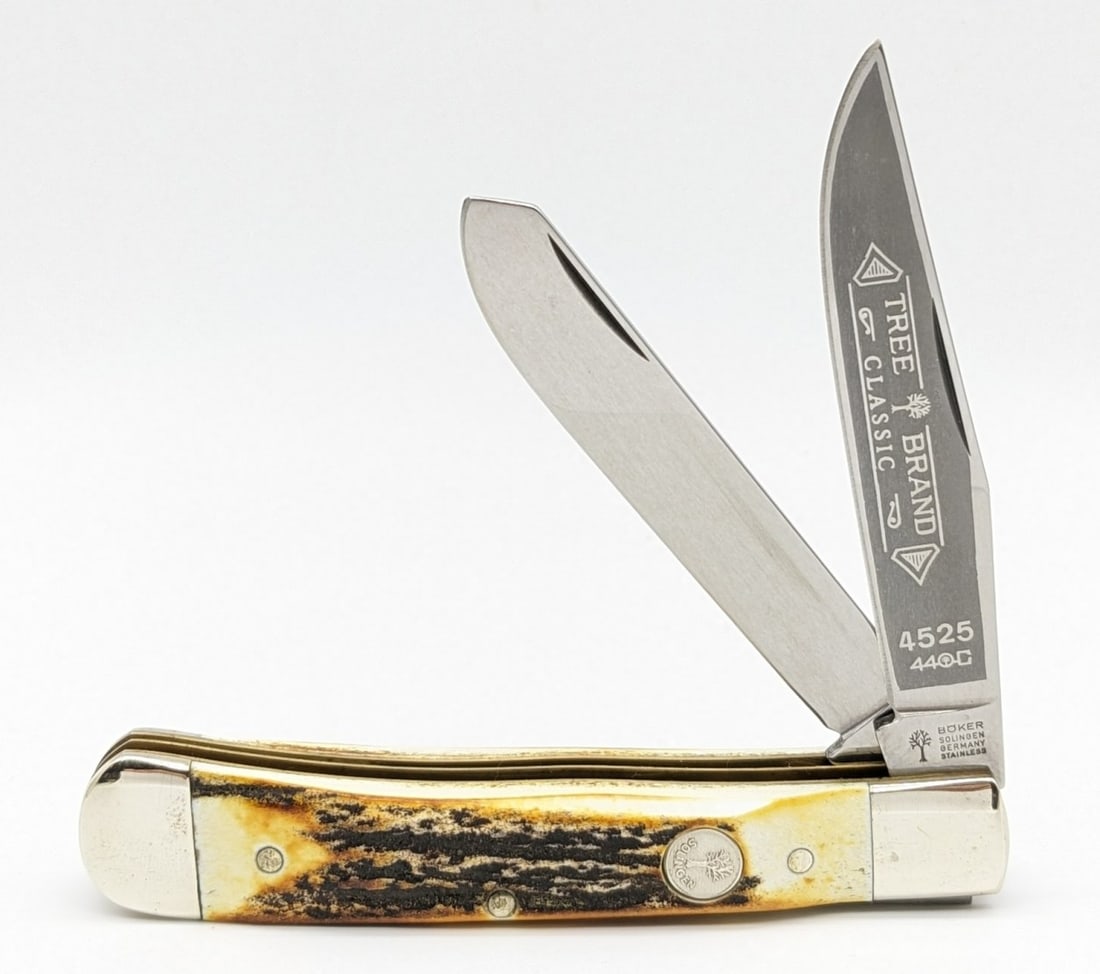 Boker Tree Brand Stag Trapper Knife 4525 (1 of 3)