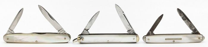 Baines, J.A. Henckels, & Premier Mother of Pearl Pen Knives