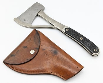 1900-1902 Marble's No. 2 Clevis Safety Folding Axe w/ Sheath