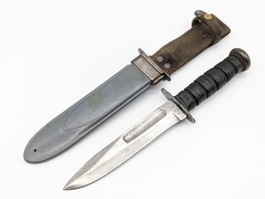 WWII USN Robeson - Shuredge Fighting Knife w/ MK2 Scabbard