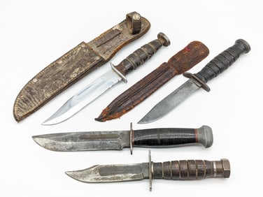 (4) WWII Various Brand Fighting Knives