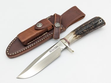 Randall Model 5 SS Stag Camp & Trail Knife w/ Sheath