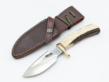 Randall Model 11 4in Flat Side Stag Alaskan Skinner w/ Sheath